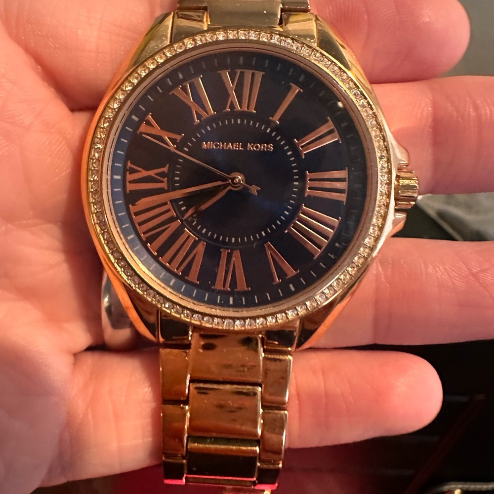 Michael Kors Gold Watch with Black Face